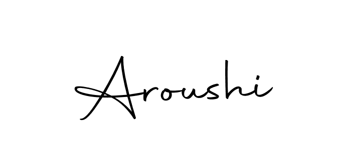 Make a beautiful signature design for name Aroushi. Use this online signature maker to create a handwritten signature for free. Aroushi signature style 10 images and pictures png