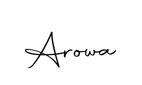 Design your own signature with our free online signature maker. With this signature software, you can create a handwritten (Autography-DOLnW) signature for name Arowa. Arowa signature style 10 images and pictures png