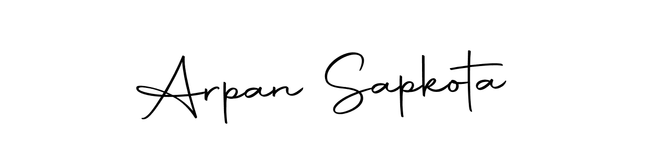 Design your own signature with our free online signature maker. With this signature software, you can create a handwritten (Autography-DOLnW) signature for name Arpan Sapkota. Arpan Sapkota signature style 10 images and pictures png