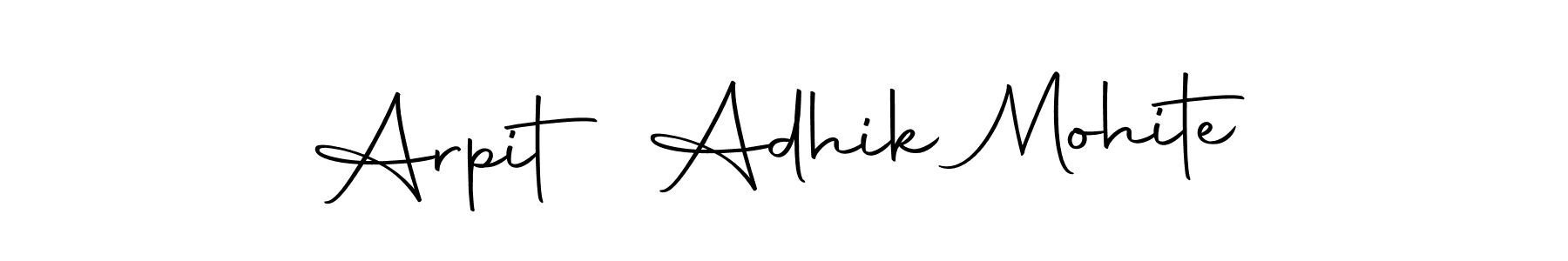 The best way (Autography-DOLnW) to make a short signature is to pick only two or three words in your name. The name Arpit Adhik Mohite include a total of six letters. For converting this name. Arpit Adhik Mohite signature style 10 images and pictures png