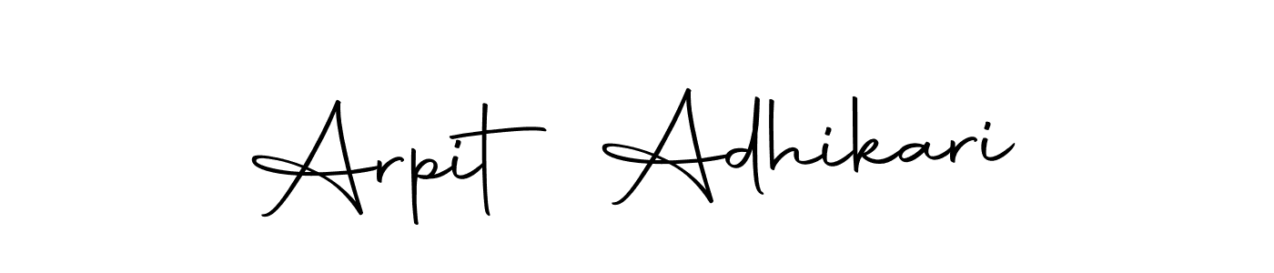 if you are searching for the best signature style for your name Arpit Adhikari. so please give up your signature search. here we have designed multiple signature styles  using Autography-DOLnW. Arpit Adhikari signature style 10 images and pictures png