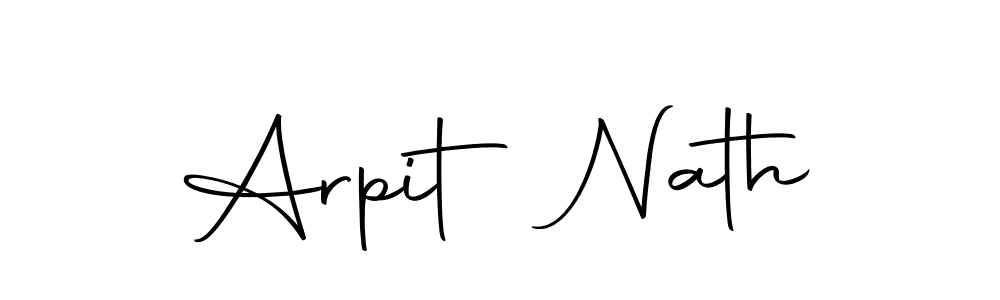 Design your own signature with our free online signature maker. With this signature software, you can create a handwritten (Autography-DOLnW) signature for name Arpit Nath. Arpit Nath signature style 10 images and pictures png