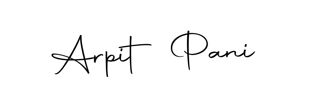 How to make Arpit Pani name signature. Use Autography-DOLnW style for creating short signs online. This is the latest handwritten sign. Arpit Pani signature style 10 images and pictures png