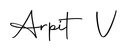 The best way (Autography-DOLnW) to make a short signature is to pick only two or three words in your name. For converting this name Arpit V. Arpit V signature style 10 images and pictures png