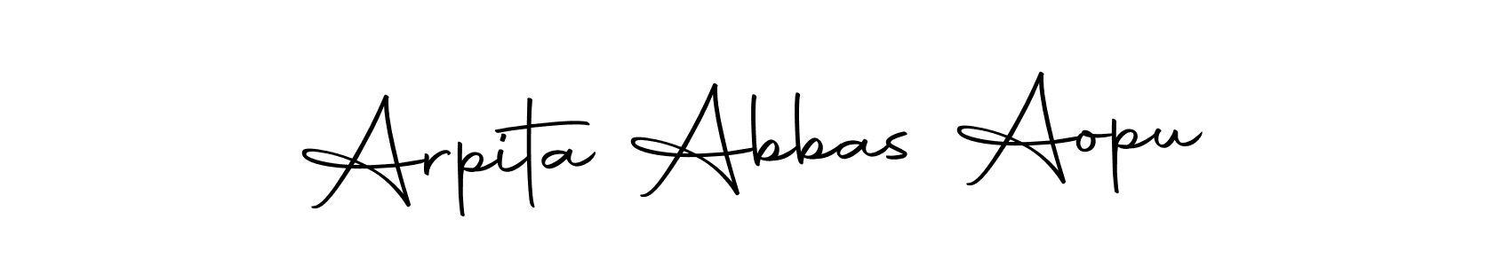 Also You can easily find your signature by using the search form. We will create Arpita Abbas Aopu name handwritten signature images for you free of cost using Autography-DOLnW sign style. Arpita Abbas Aopu signature style 10 images and pictures png