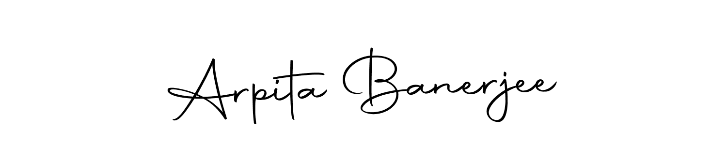 Create a beautiful signature design for name Arpita Banerjee. With this signature (Autography-DOLnW) fonts, you can make a handwritten signature for free. Arpita Banerjee signature style 10 images and pictures png