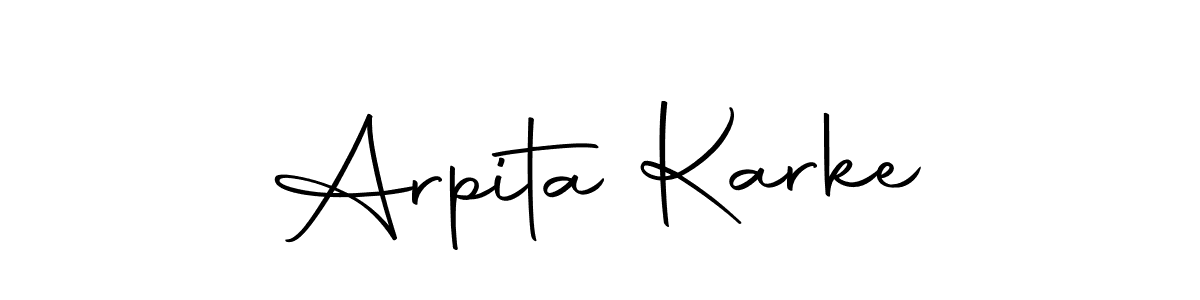 This is the best signature style for the Arpita Karke name. Also you like these signature font (Autography-DOLnW). Mix name signature. Arpita Karke signature style 10 images and pictures png