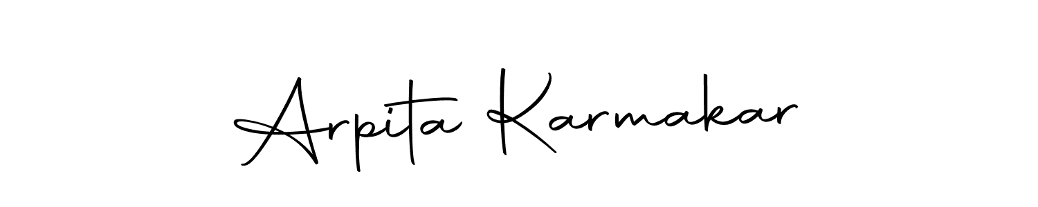 Here are the top 10 professional signature styles for the name Arpita Karmakar. These are the best autograph styles you can use for your name. Arpita Karmakar signature style 10 images and pictures png
