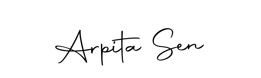 How to make Arpita Sen name signature. Use Autography-DOLnW style for creating short signs online. This is the latest handwritten sign. Arpita Sen signature style 10 images and pictures png