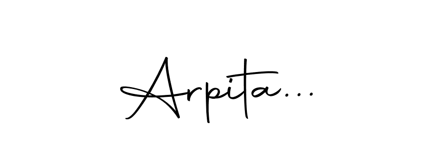You should practise on your own different ways (Autography-DOLnW) to write your name (Arpita...) in signature. don't let someone else do it for you. Arpita... signature style 10 images and pictures png