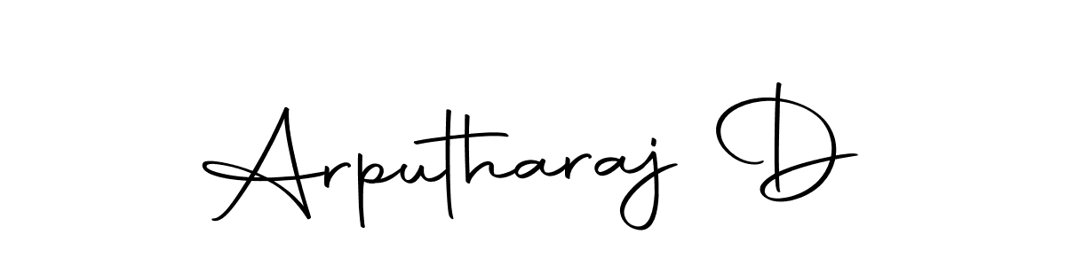 Use a signature maker to create a handwritten signature online. With this signature software, you can design (Autography-DOLnW) your own signature for name Arputharaj D. Arputharaj D signature style 10 images and pictures png