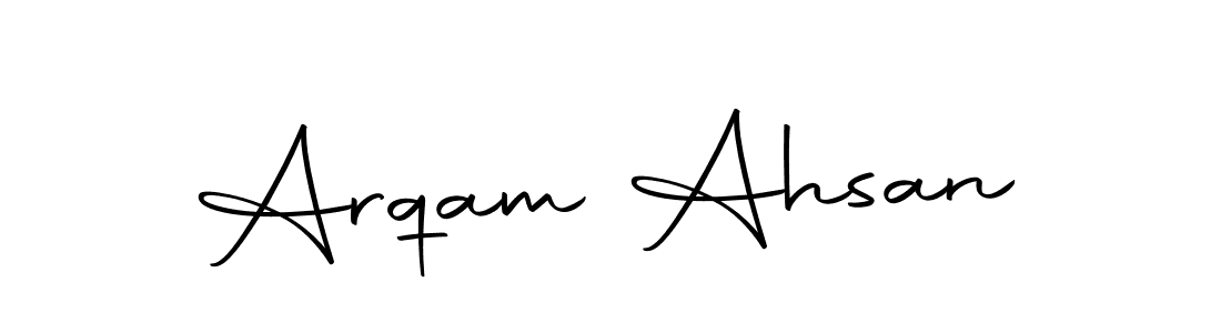 Make a beautiful signature design for name Arqam Ahsan. With this signature (Autography-DOLnW) style, you can create a handwritten signature for free. Arqam Ahsan signature style 10 images and pictures png