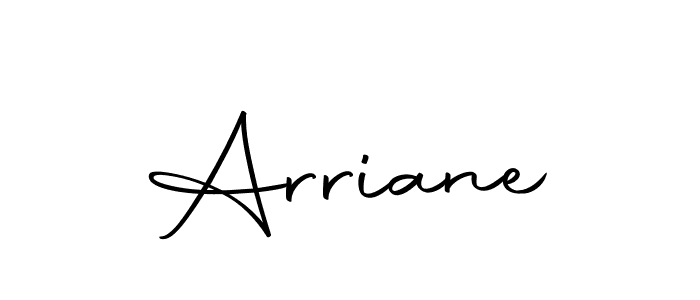 How to make Arriane name signature. Use Autography-DOLnW style for creating short signs online. This is the latest handwritten sign. Arriane signature style 10 images and pictures png