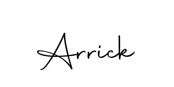 Design your own signature with our free online signature maker. With this signature software, you can create a handwritten (Autography-DOLnW) signature for name Arrick. Arrick signature style 10 images and pictures png