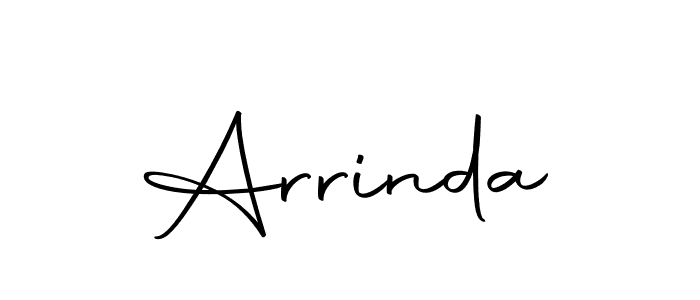 How to make Arrinda signature? Autography-DOLnW is a professional autograph style. Create handwritten signature for Arrinda name. Arrinda signature style 10 images and pictures png