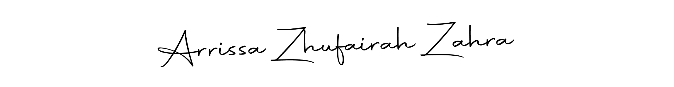 Similarly Autography-DOLnW is the best handwritten signature design. Signature creator online .You can use it as an online autograph creator for name Arrissa Zhufairah Zahra. Arrissa Zhufairah Zahra signature style 10 images and pictures png