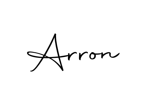 Create a beautiful signature design for name Arron. With this signature (Autography-DOLnW) fonts, you can make a handwritten signature for free. Arron signature style 10 images and pictures png