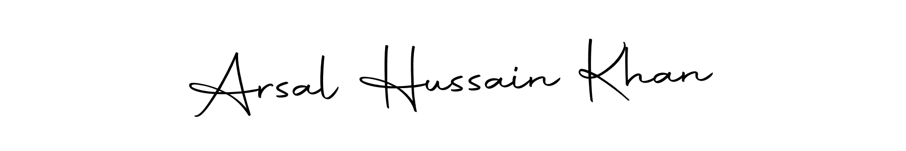 Design your own signature with our free online signature maker. With this signature software, you can create a handwritten (Autography-DOLnW) signature for name Arsal Hussain Khan. Arsal Hussain Khan signature style 10 images and pictures png