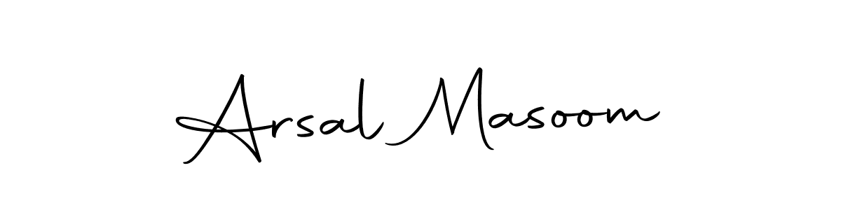 Make a beautiful signature design for name Arsal Masoom. Use this online signature maker to create a handwritten signature for free. Arsal Masoom signature style 10 images and pictures png