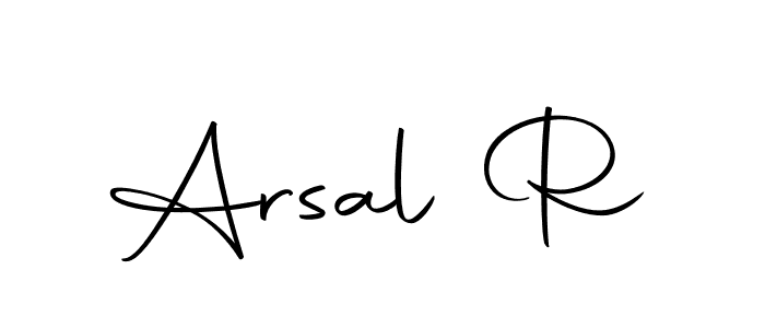 You should practise on your own different ways (Autography-DOLnW) to write your name (Arsal R) in signature. don't let someone else do it for you. Arsal R signature style 10 images and pictures png