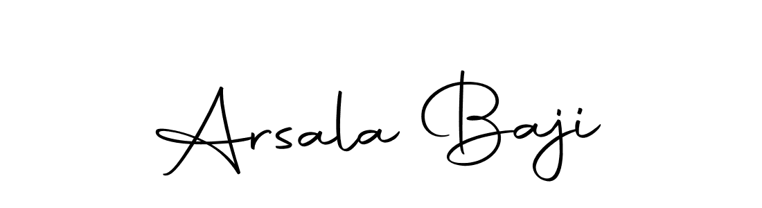 How to make Arsala Baji name signature. Use Autography-DOLnW style for creating short signs online. This is the latest handwritten sign. Arsala Baji signature style 10 images and pictures png