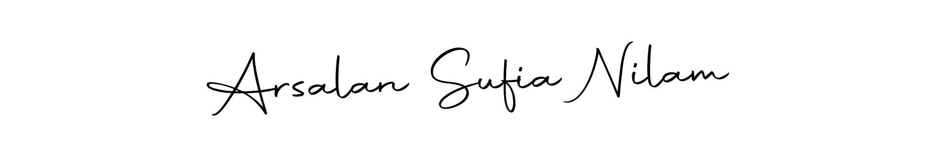 Make a beautiful signature design for name Arsalan Sufia Nilam. Use this online signature maker to create a handwritten signature for free. Arsalan Sufia Nilam signature style 10 images and pictures png