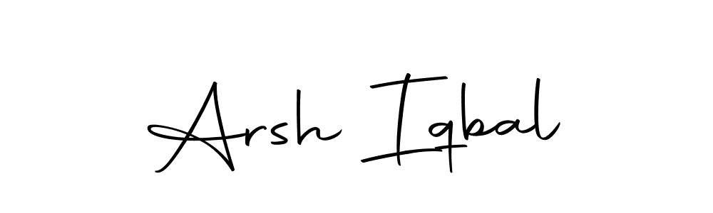 How to make Arsh Iqbal name signature. Use Autography-DOLnW style for creating short signs online. This is the latest handwritten sign. Arsh Iqbal signature style 10 images and pictures png