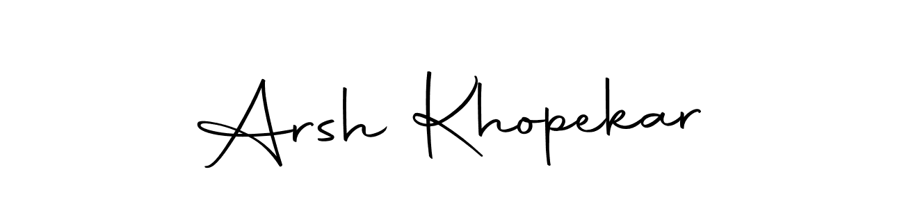 How to make Arsh Khopekar signature? Autography-DOLnW is a professional autograph style. Create handwritten signature for Arsh Khopekar name. Arsh Khopekar signature style 10 images and pictures png