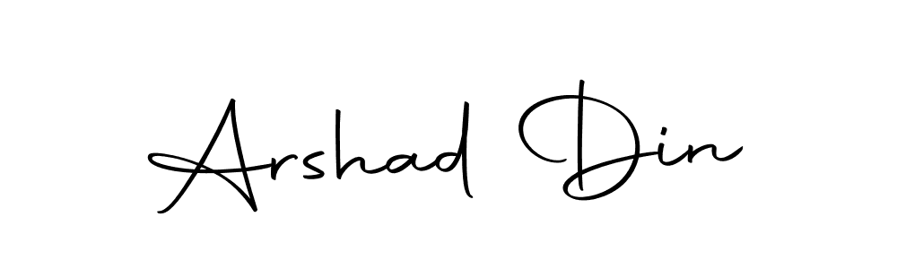 You should practise on your own different ways (Autography-DOLnW) to write your name (Arshad Din) in signature. don't let someone else do it for you. Arshad Din signature style 10 images and pictures png