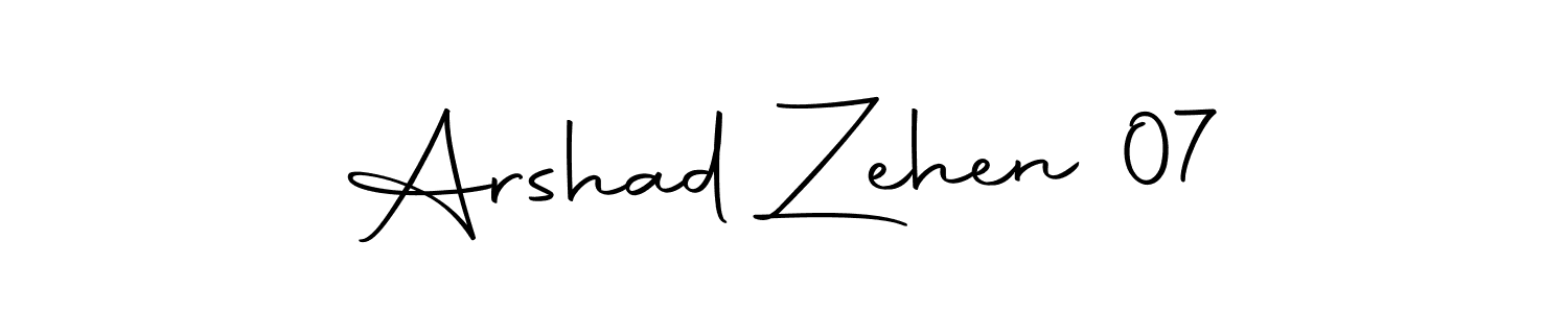 The best way (Autography-DOLnW) to make a short signature is to pick only two or three words in your name. The name Arshad Zehen 07 include a total of six letters. For converting this name. Arshad Zehen 07 signature style 10 images and pictures png