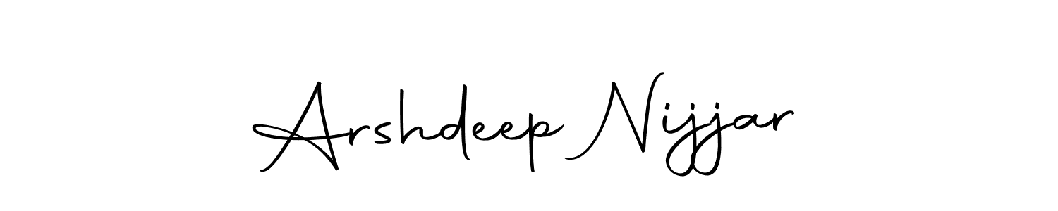You can use this online signature creator to create a handwritten signature for the name Arshdeep Nijjar. This is the best online autograph maker. Arshdeep Nijjar signature style 10 images and pictures png