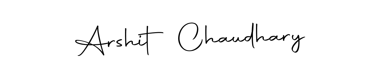 How to make Arshit Chaudhary name signature. Use Autography-DOLnW style for creating short signs online. This is the latest handwritten sign. Arshit Chaudhary signature style 10 images and pictures png