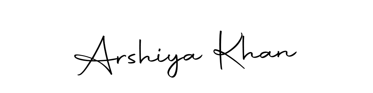 Create a beautiful signature design for name Arshiya Khan. With this signature (Autography-DOLnW) fonts, you can make a handwritten signature for free. Arshiya Khan signature style 10 images and pictures png