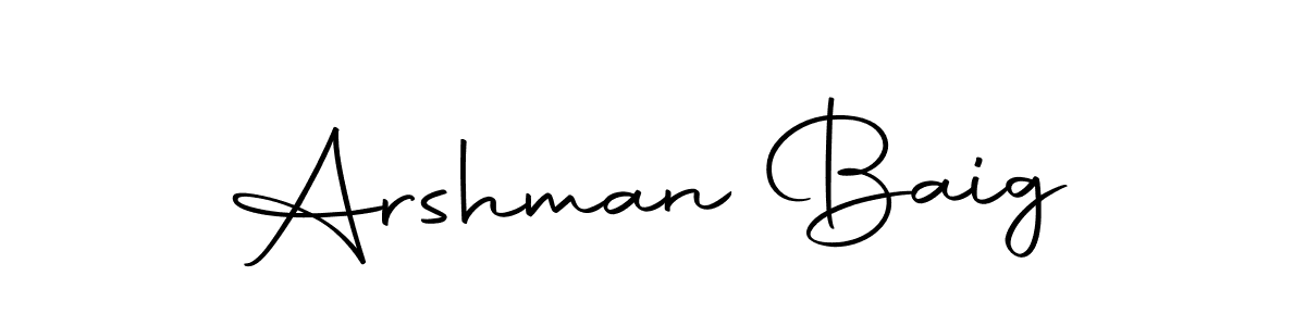 Use a signature maker to create a handwritten signature online. With this signature software, you can design (Autography-DOLnW) your own signature for name Arshman Baig. Arshman Baig signature style 10 images and pictures png