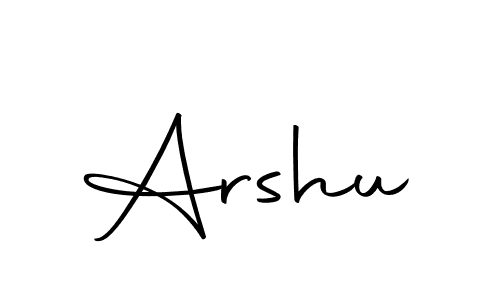 Design your own signature with our free online signature maker. With this signature software, you can create a handwritten (Autography-DOLnW) signature for name Arshu. Arshu signature style 10 images and pictures png