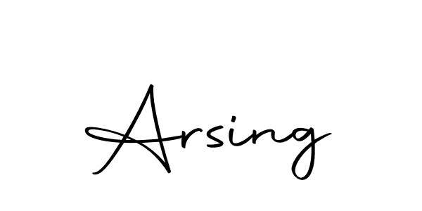 Design your own signature with our free online signature maker. With this signature software, you can create a handwritten (Autography-DOLnW) signature for name Arsing. Arsing signature style 10 images and pictures png