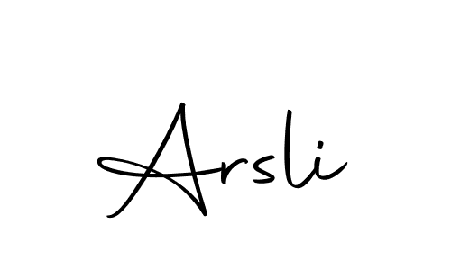 You can use this online signature creator to create a handwritten signature for the name Arsli. This is the best online autograph maker. Arsli signature style 10 images and pictures png