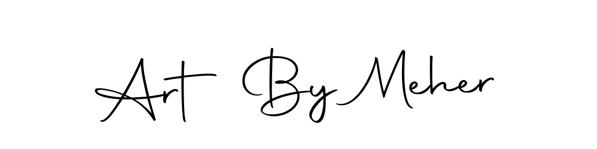 How to make Art By Meher name signature. Use Autography-DOLnW style for creating short signs online. This is the latest handwritten sign. Art By Meher signature style 10 images and pictures png