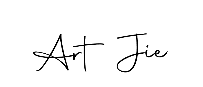 Similarly Autography-DOLnW is the best handwritten signature design. Signature creator online .You can use it as an online autograph creator for name Art Jie. Art Jie signature style 10 images and pictures png