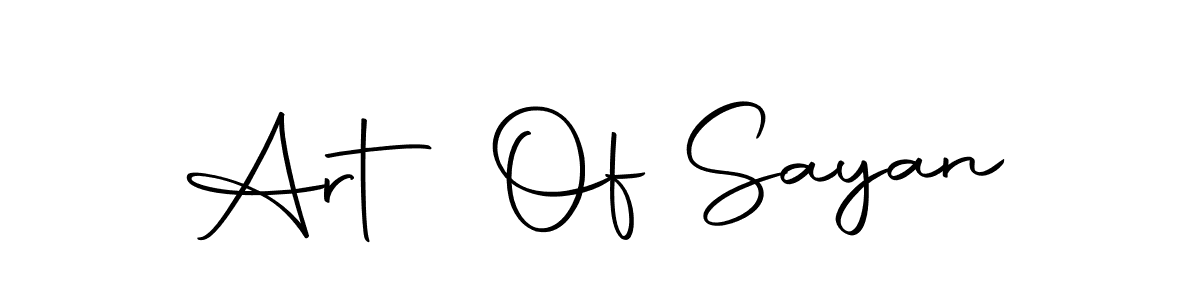 How to make Art Of Sayan name signature. Use Autography-DOLnW style for creating short signs online. This is the latest handwritten sign. Art Of Sayan signature style 10 images and pictures png