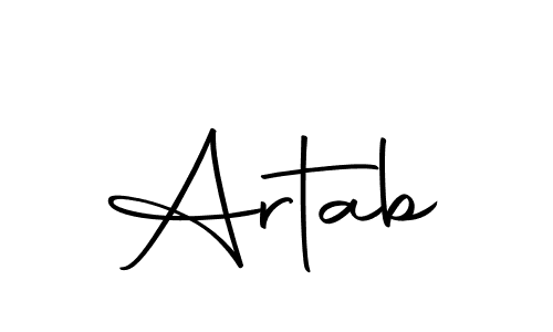 Use a signature maker to create a handwritten signature online. With this signature software, you can design (Autography-DOLnW) your own signature for name Artab. Artab signature style 10 images and pictures png
