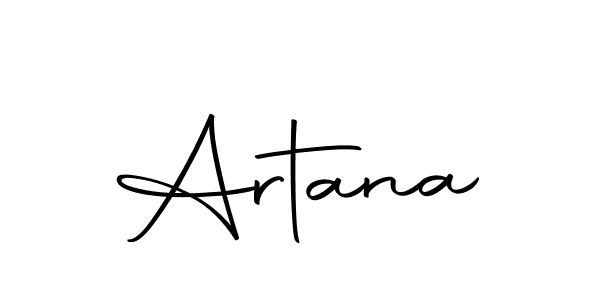 How to make Artana name signature. Use Autography-DOLnW style for creating short signs online. This is the latest handwritten sign. Artana signature style 10 images and pictures png