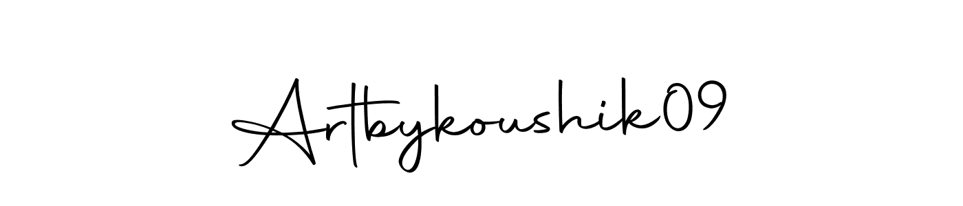 How to make Artbykoushik09 signature? Autography-DOLnW is a professional autograph style. Create handwritten signature for Artbykoushik09 name. Artbykoushik09 signature style 10 images and pictures png