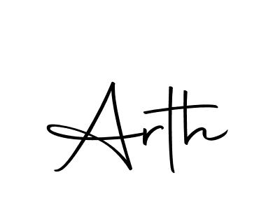 The best way (Autography-DOLnW) to make a short signature is to pick only two or three words in your name. The name Arth include a total of six letters. For converting this name. Arth signature style 10 images and pictures png