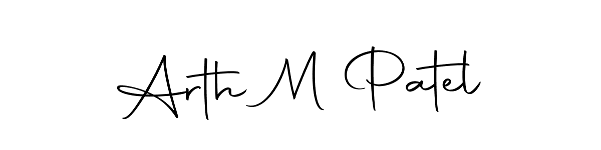 if you are searching for the best signature style for your name Arth M Patel. so please give up your signature search. here we have designed multiple signature styles  using Autography-DOLnW. Arth M Patel signature style 10 images and pictures png