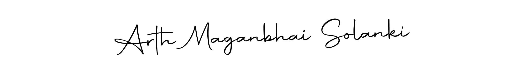 You should practise on your own different ways (Autography-DOLnW) to write your name (Arth Maganbhai Solanki) in signature. don't let someone else do it for you. Arth Maganbhai Solanki signature style 10 images and pictures png