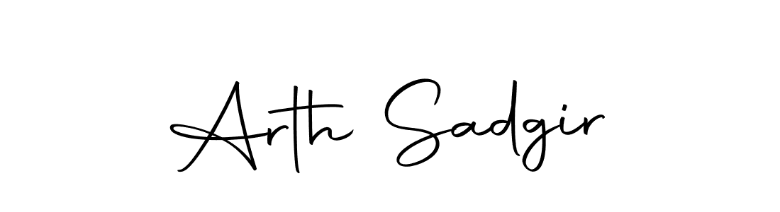 Arth Sadgir stylish signature style. Best Handwritten Sign (Autography-DOLnW) for my name. Handwritten Signature Collection Ideas for my name Arth Sadgir. Arth Sadgir signature style 10 images and pictures png