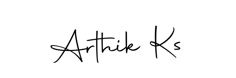 Use a signature maker to create a handwritten signature online. With this signature software, you can design (Autography-DOLnW) your own signature for name Arthik Ks. Arthik Ks signature style 10 images and pictures png