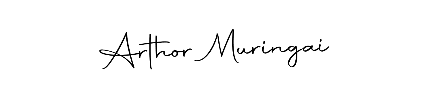 How to make Arthor Muringai name signature. Use Autography-DOLnW style for creating short signs online. This is the latest handwritten sign. Arthor Muringai signature style 10 images and pictures png