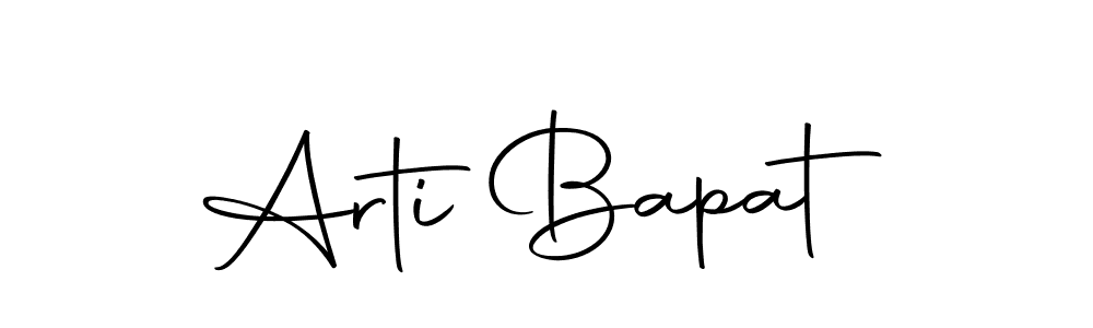 Create a beautiful signature design for name Arti Bapat. With this signature (Autography-DOLnW) fonts, you can make a handwritten signature for free. Arti Bapat signature style 10 images and pictures png